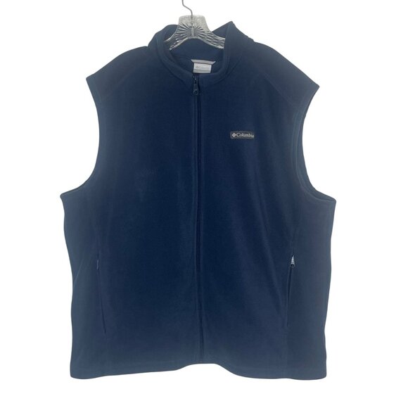 Columbia Mens Fleece Vest Outerwear Blue Size XXL - Picture 1 of 7